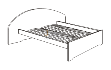 Мебель для гостиниц Кровать на металлическом основании R5530