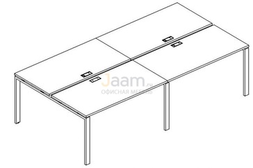 Мебель для персонала Рабочая станция на металлокаркасе UNO Б1 175-2 БП