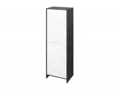Шкаф для документов узкий Festus FI-571.G 600x460x1861 (Древесина Графит/Мрамор Леванто белый)