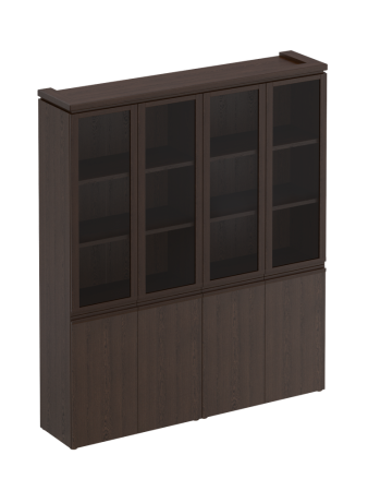 Шкаф для документов со стеклянными дверьми Mark МК 360 1800x404x2100 (Дуб валенсия)