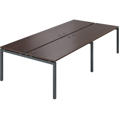 Стол на металлокаркасе для заседаний Арго-М АМП-320 3200x1236x760 (Дуб венге/Антрацит)