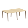 Стол для переговоров (2 столешницы) на А-образном м/к Metal System Style БА.ПРГ-2.1 2000x1235x750