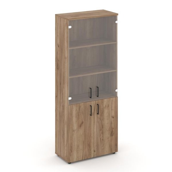 Шкаф высокий широкий SN.STS-102 (796х400х1982) (Дуб Табак/Прозрачный)