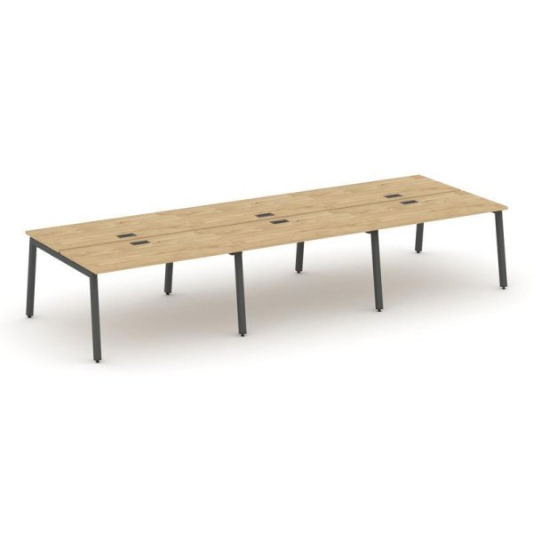 Рабочая станция 2-х сторонняя SN-5A.DRS-083 (4140х1632х750) (Тиквуд Светлый/Металл Антрацит)