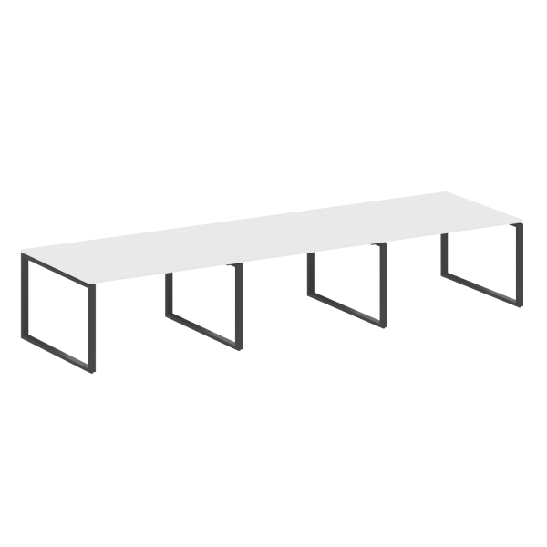 Переговорный стол 3 столешницы Metal System Style БО.ПРГ-3.3 4200x1235x750