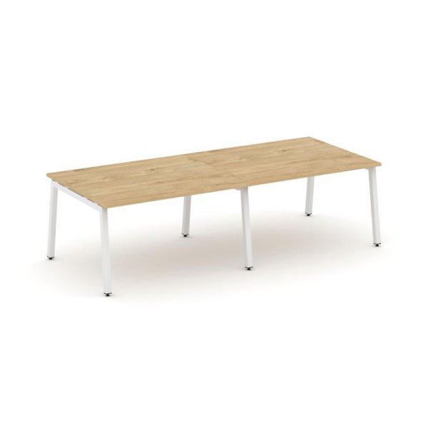 Стол переговорный SN-5A.SPRG-044.3 (3160х1180х750) (Тиквуд Светлый/Металл Белый)