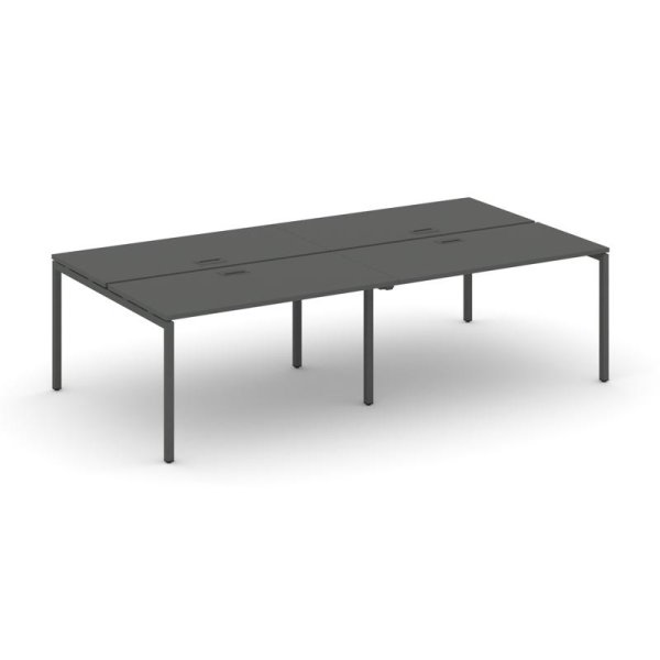 Рабочая станция 2-х сторонняя SN-4P.DRS-054 (3160х1632х750) (Антрацит/Металл Антрацит)