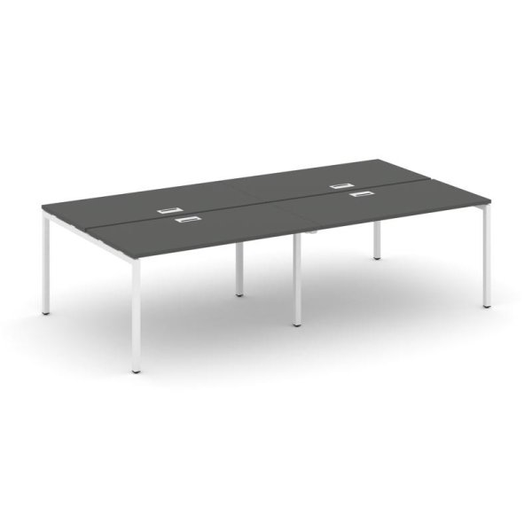 Рабочая станция 2-х сторонняя SN-4P.DRS-054 (3160х1632х750) (Антрацит/Металл Белый)