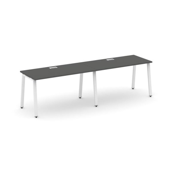 Рабочая станция 1 сторонняя SN-6A.ORS-024 (3160х800х750) (Антрацит/Металл Белый)